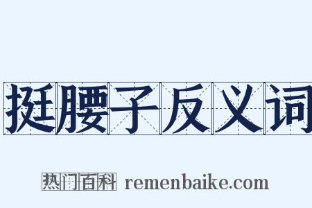 挺腰子反义词是什么意思的图片